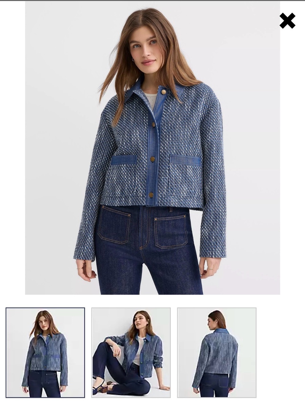 LOFT Denim Tweed Jacket